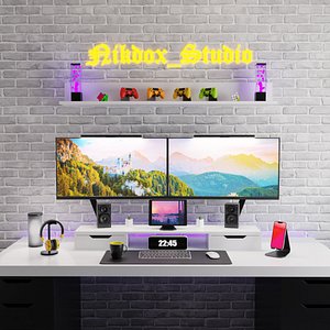 3D Modern Computer Desk 10