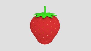 strawberry cartoon art model