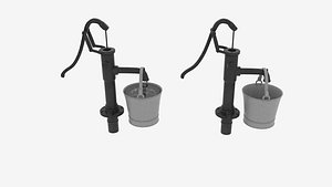 3D hand water pumper bucket