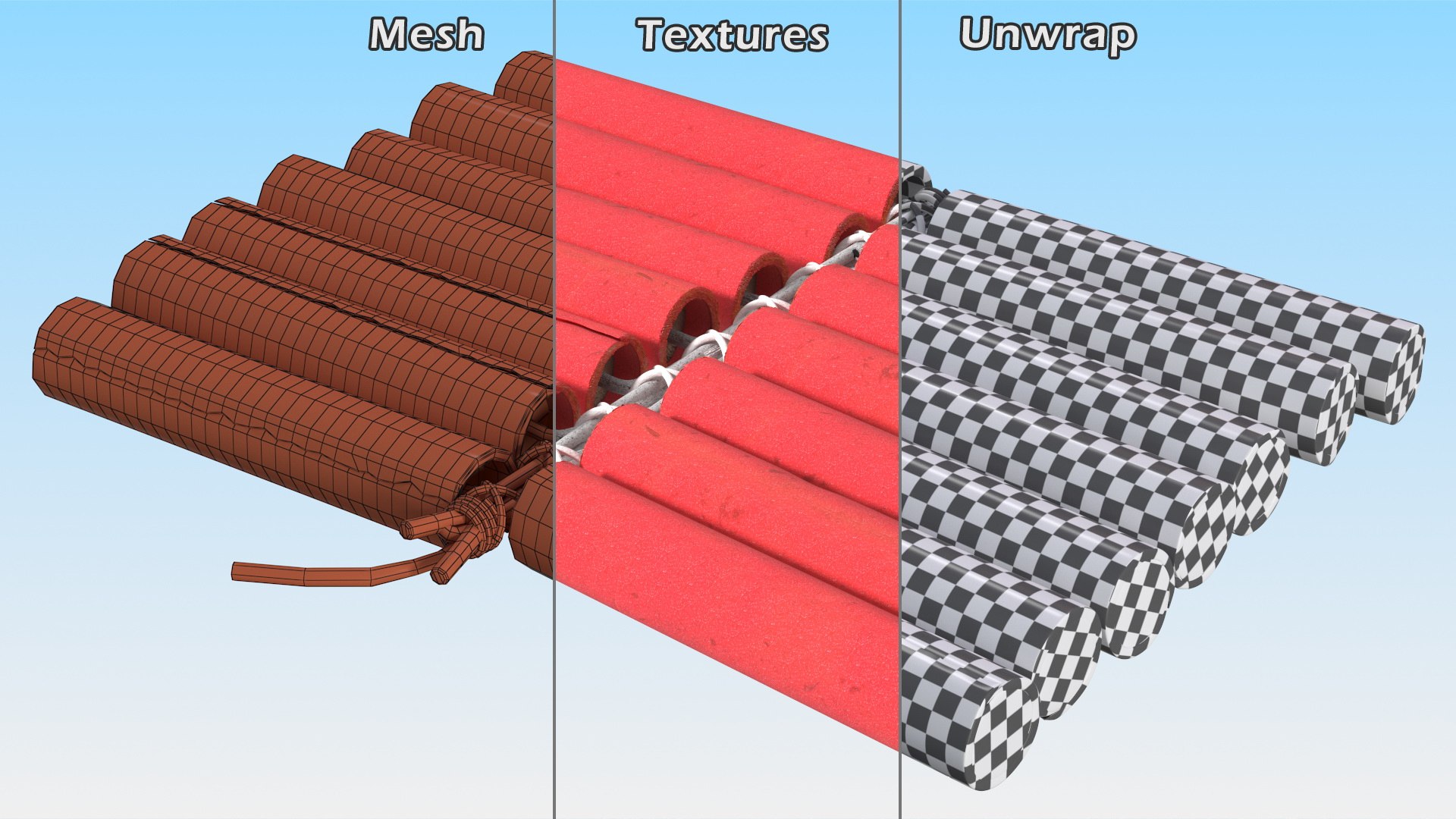 3D Model Red Firecrackers String - TurboSquid 1851810