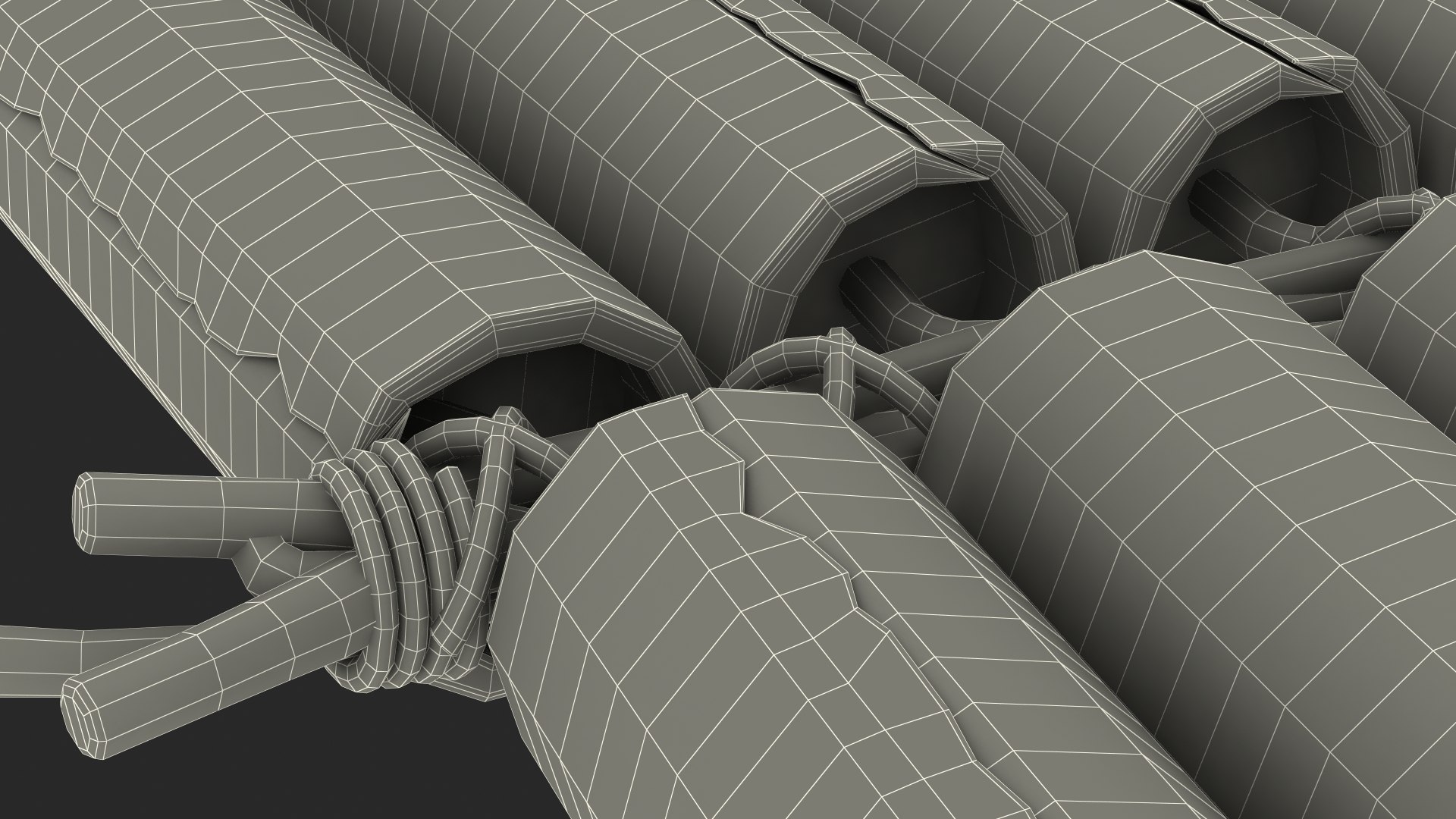 3D Model Red Firecrackers String - TurboSquid 1851810