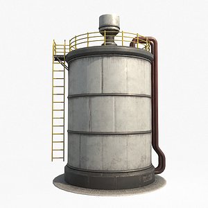 Oil Storage Tank v4 3D model