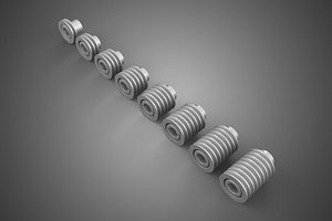 3D COLLECTION STANDARD PULLEY SHEAVE MULTI GROOVE TRACK WHEEL DRIVE model