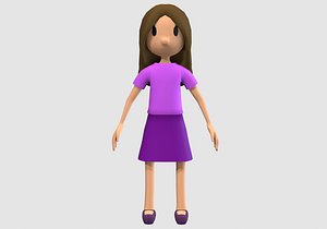 little cartoon girl
