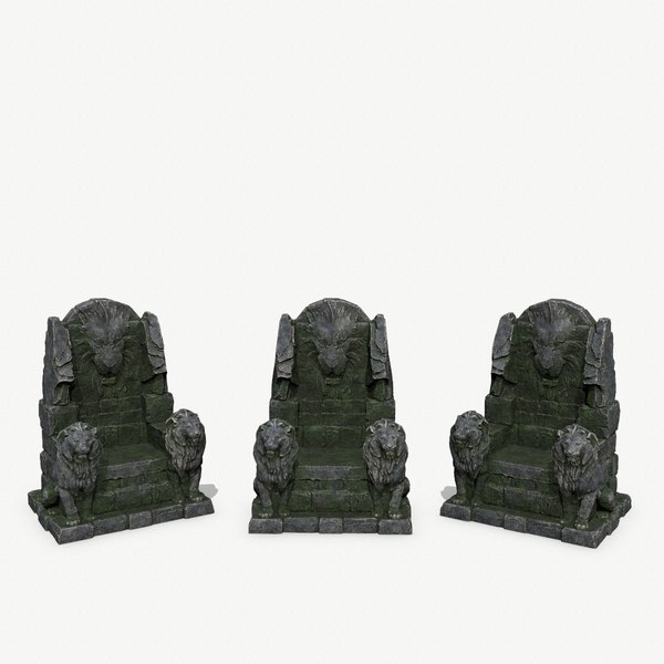 modelo 3d Trono de piedra del león 1 - TurboSquid 2275410