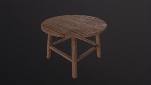 3D Old dusty table