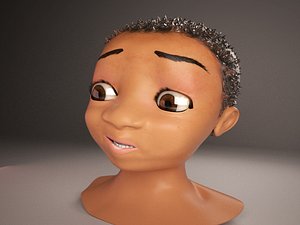 black cartoon shapes 3D model