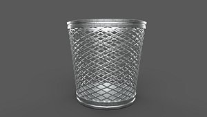 Paper Trash Can 3D model