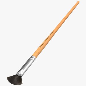 paint brush fan fur hair 3d max