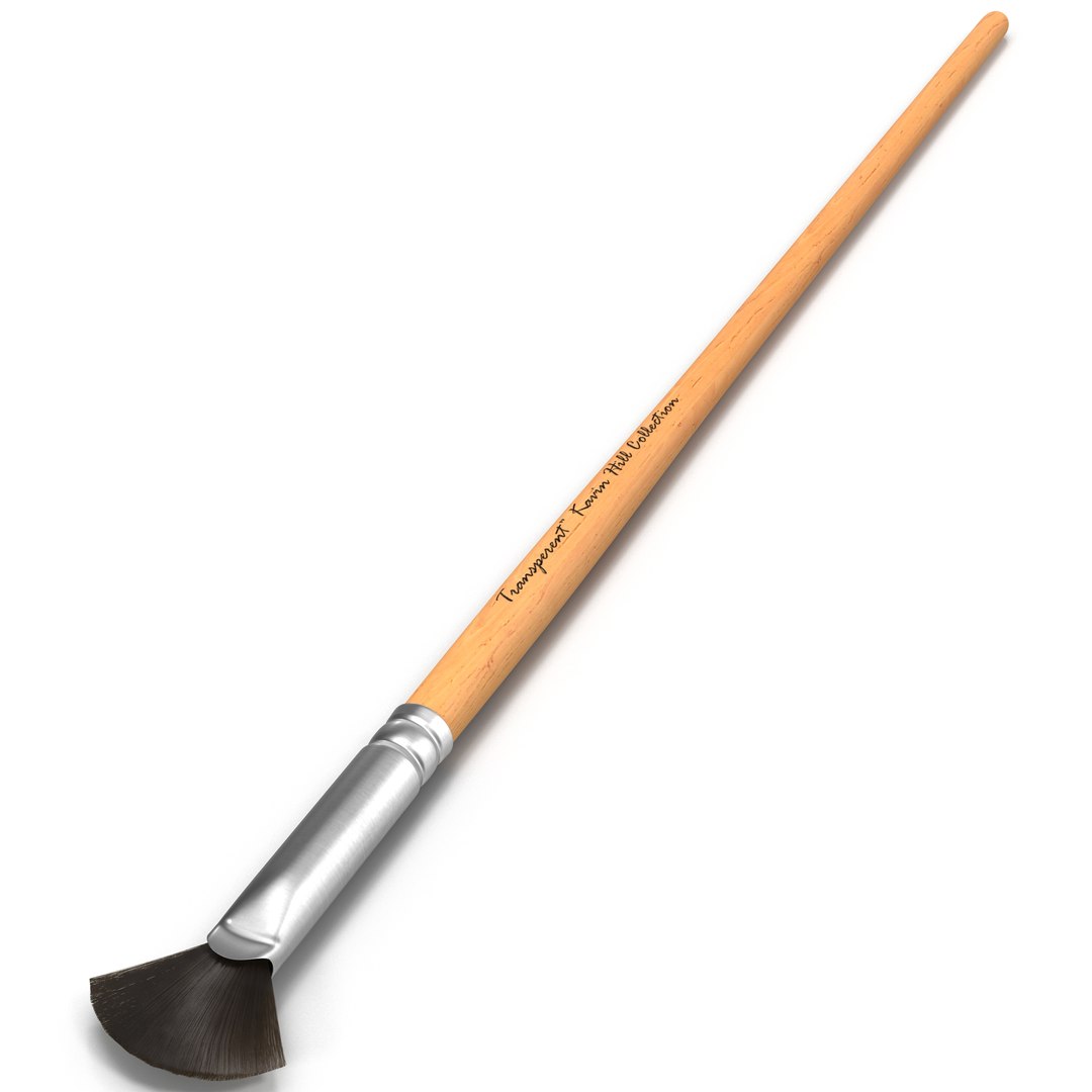 Paint Brush Fan with Fur 3D Model 3D model preview