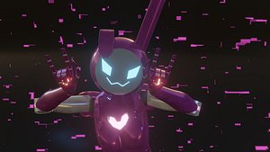 3D model Female Bunny Robot Character