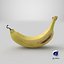 Banana com ponta torcida e seca - Escaneada em 3D