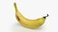 Banana com ponta torcida e seca - Escaneada em 3D