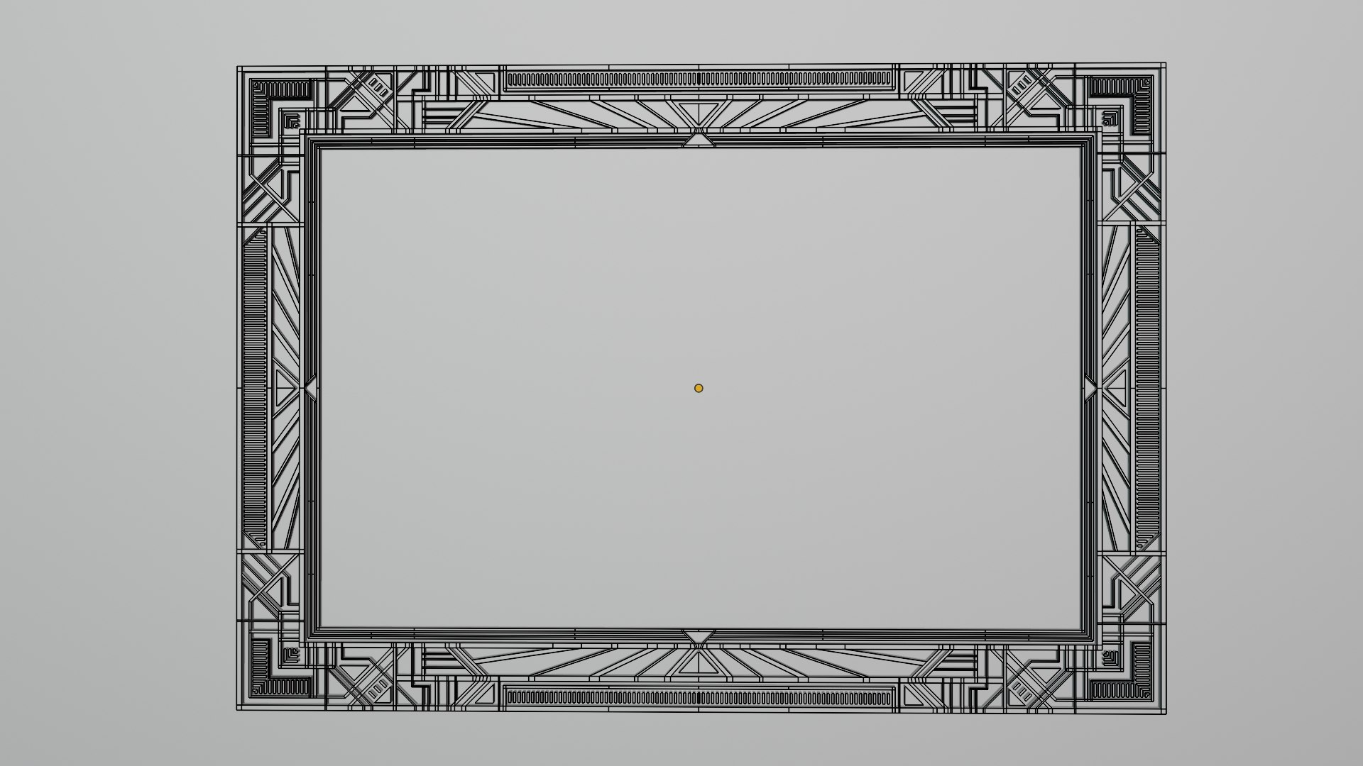 Rectangular Art Deco Style Framework Model - TurboSquid 2286554