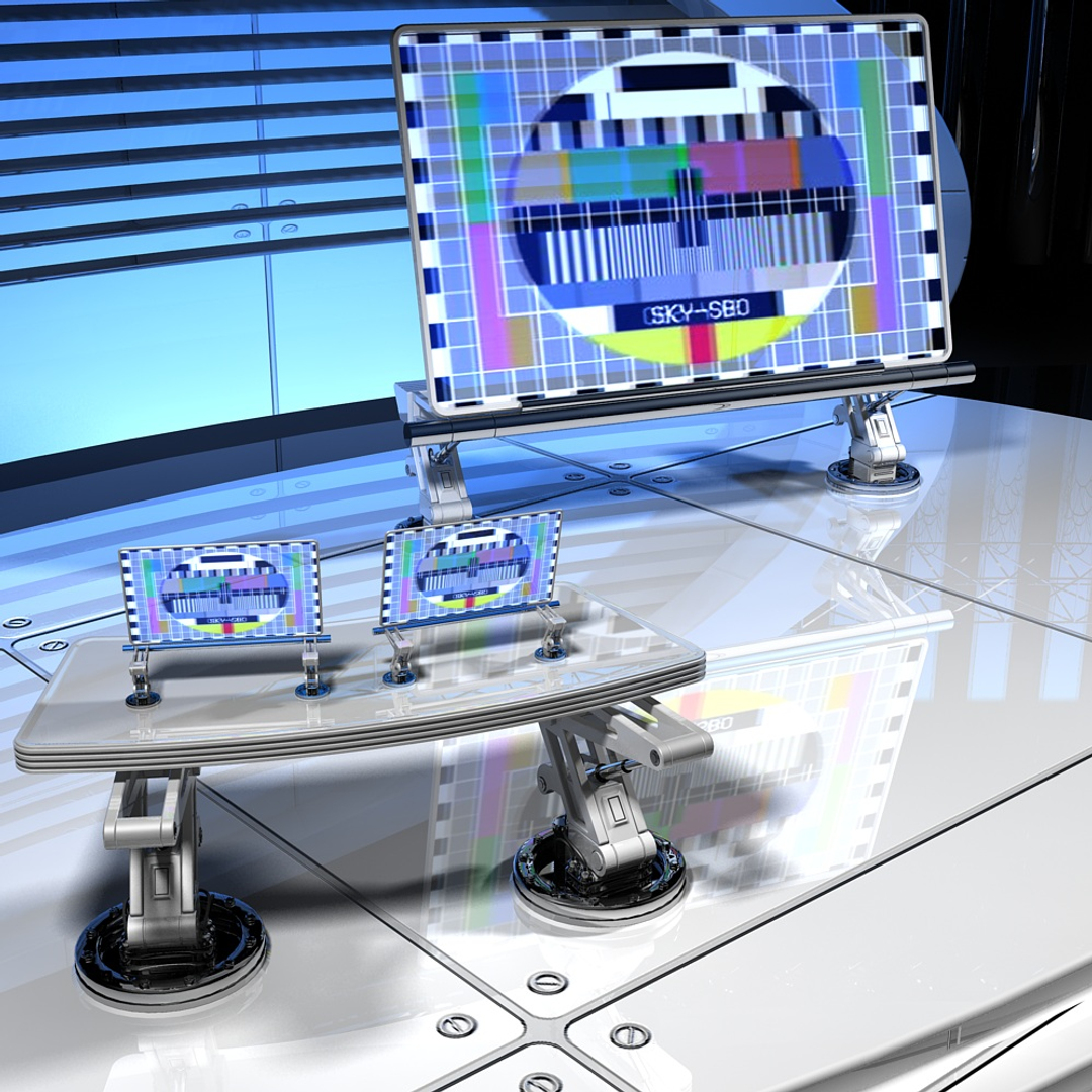 virtual tv studio set 3d 3ds
