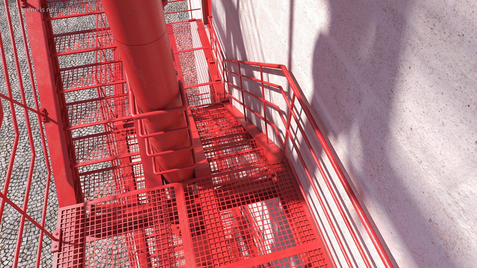 Modular Fire Escape Red 3D Model - TurboSquid 2276076