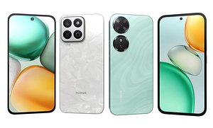 Honor Play 10C Green And Honor X7c Moonlight White 3D model