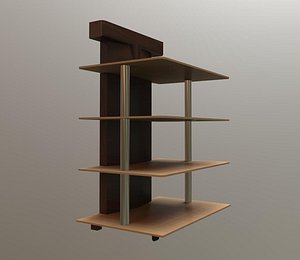 3D wooden showcases counter