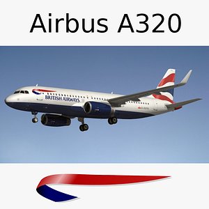 airbus a320 british airways obj