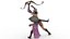 para mujer Archer girl Stock de dibujos animados en 3D