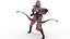 para mujer Archer girl Stock de dibujos animados en 3D