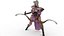 para mujer Archer girl Stock de dibujos animados en 3D