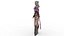 para mujer Archer girl Stock de dibujos animados en 3D