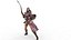 para mujer Archer girl Stock de dibujos animados en 3D