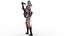 para mujer Archer girl Stock de dibujos animados en 3D