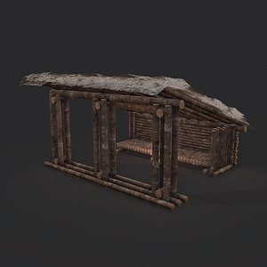 Viking Hut W 3D model