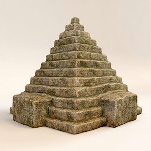 3d stone pyramid model