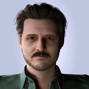 3D Pedro Pascal Character Low-poly