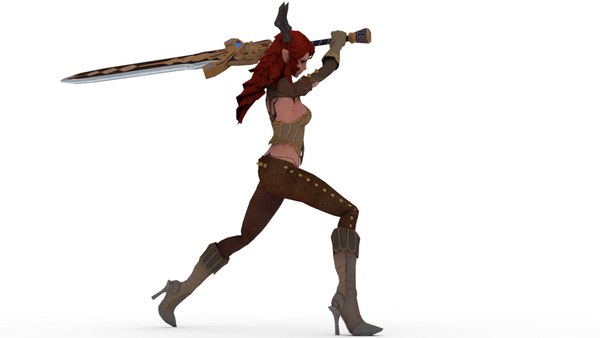 Sword Girl Model 3D