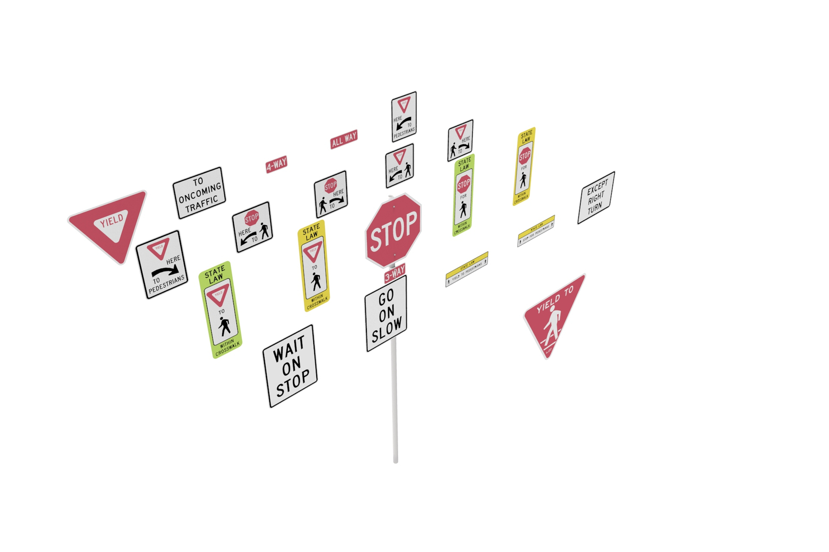3D Road Sign R1 Series Model - TurboSquid 1377077
