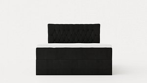 Boxy Box Bed 160x200 Cm Svart