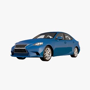 Sports Car with Headlights and Opening Doors