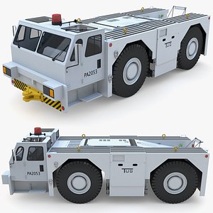 3D aircraft tractor tug model