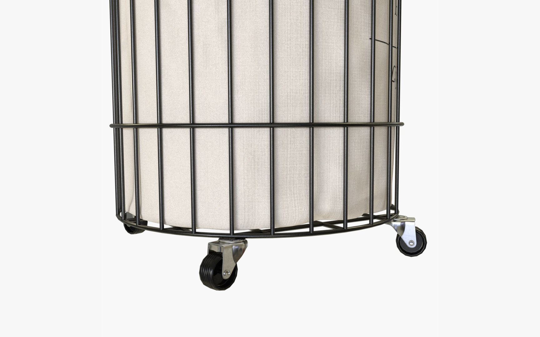 Metal Laundry Basket On Wheels 3D Model TurboSquid 1867782