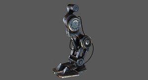 sci fi robot leg 3D model