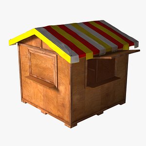 3d model kiosk garden