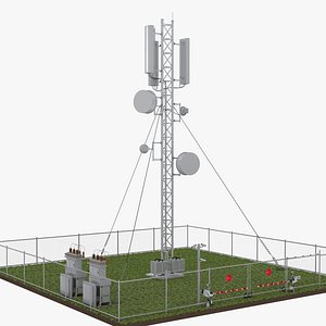 Cellular Tower Site 3D model