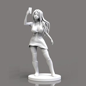 sculpture girl selfie model