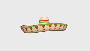 Mexican Hat 01 Sombrero - Character Design Fashion 3D model