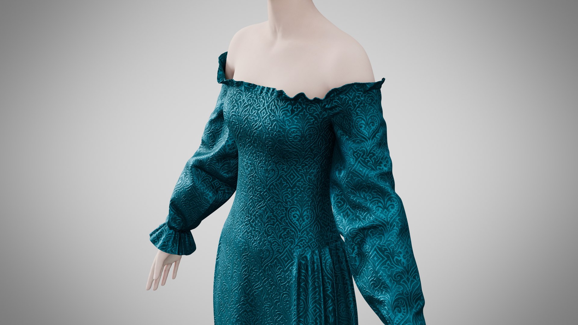 3D Dress 12 Teal Velvet With Design https://p.turbosquid.com/ts-thumb/9v/BFL0i3/NI/4/jpg/1756380724/1920x1080/fit_q87/f269721e2cd6a6717e6d3c172bc2be3903b2cd17/4.jpg