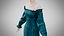 Vestido 12 Terciopelo Verde Azulado Con Diseño
