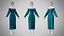 Vestido 12 Terciopelo Verde Azulado Con Diseño