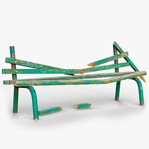 Old Bench 02 GameReady LODs model