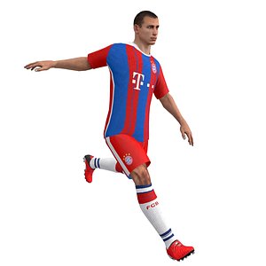 3d rigged soccer player