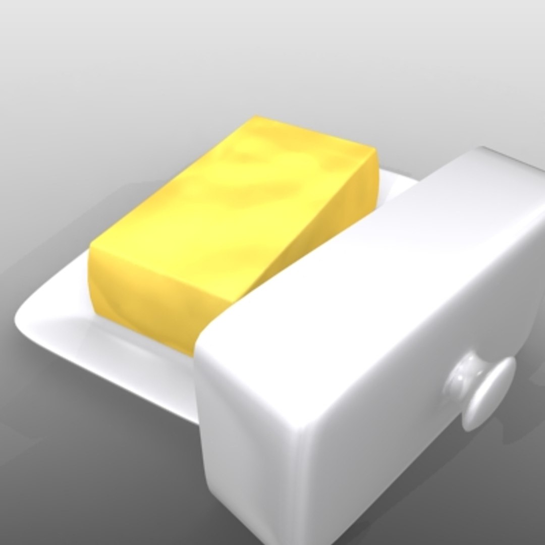 3d Butter Dish Model