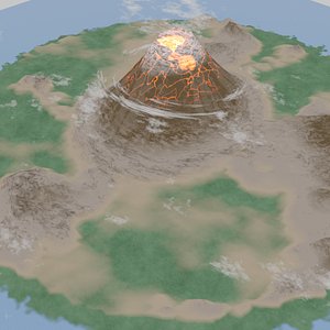 3D Island map model